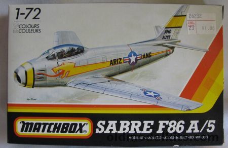 Matchbox 1/72 F-86A/5 Sabre Jet - Col Francis Gabreski or Arizona ANG, PK-32 plastic model kit